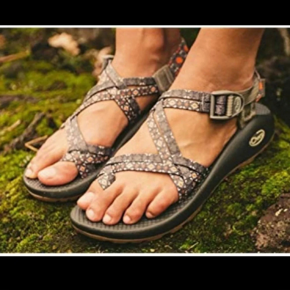 Women’s Outdoor Strappy Sandals - Grey Floral